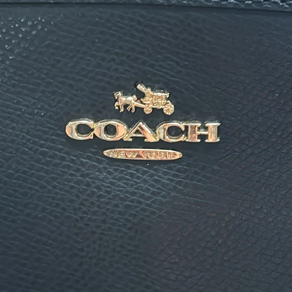 Coach Black Pebbled Leather Satchel with Gold Hardware